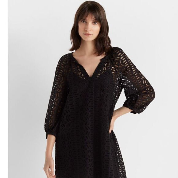CLUB MONACO V-Neck Eyelet Dress - Picture 1 of 6